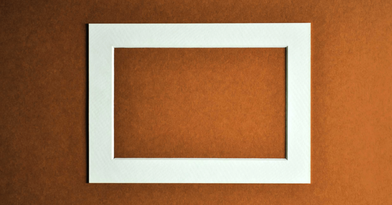 rectangle frame on orange background